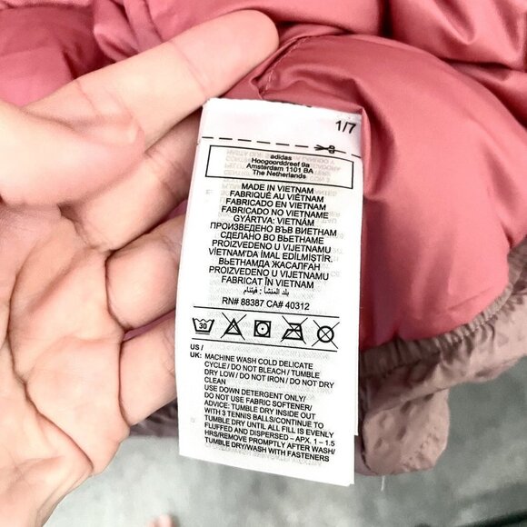 NWT Adidas Wonder Oxide Pink TERREX MYSHELTER COLD.RDY 600 Down Puffer Jacket L - Picture 13 of 14